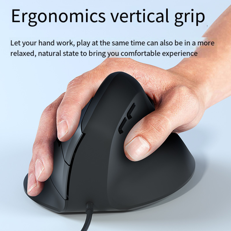 Ergonomic Mouse Vertical - Мышь Компьютерная Проводная вертикальная с RGB-подсветкой,
