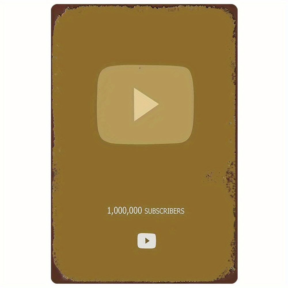 Office Youtuber - Ретро металлический знак 2D плоский YouTube