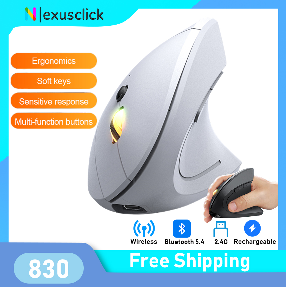 Ergonomic Mouse Vertical - Беспроводная мышь Bluetooth 2,4 ГГц, перезаряжаемая