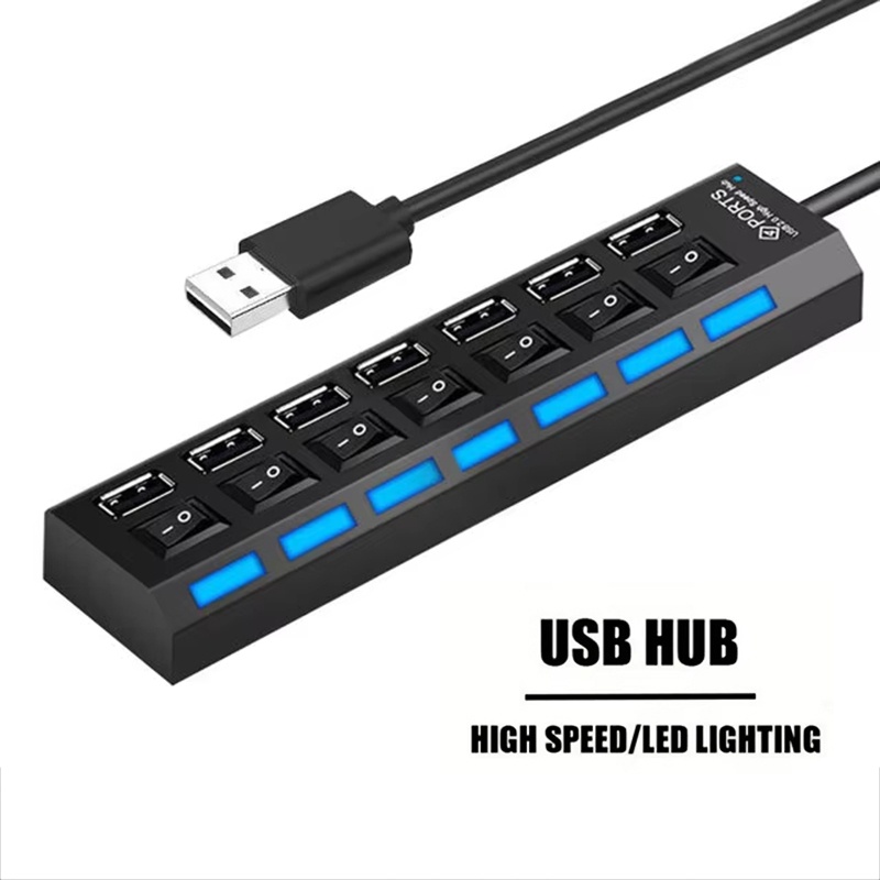 Multi Port Usb Hub - 7-портовый USB 2.0-хаб-разветвитель для ноутбуков и