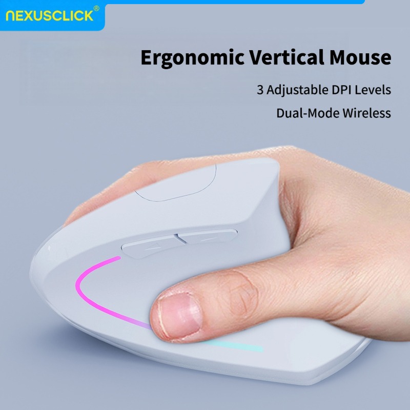 Ergonomic Mouse Vertical - Вертикальная эргономичная беспроводная мышь NexusClick, Bluetooth
