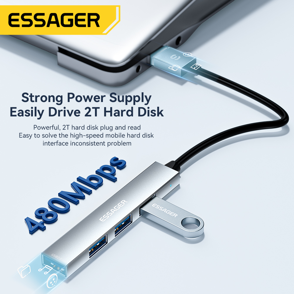 Essager 4 в 1 USB C-кабель-кон – обзор и цена Multi Port Usb Hub