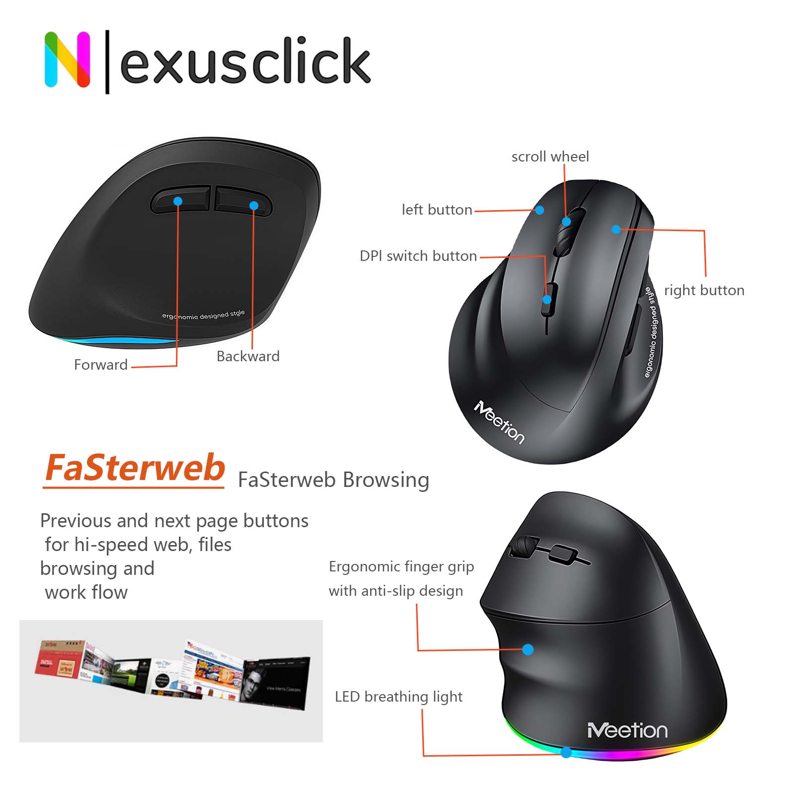 Беспроводная эргономичная верт – обзор и цена Ergonomic Mouse Vertical