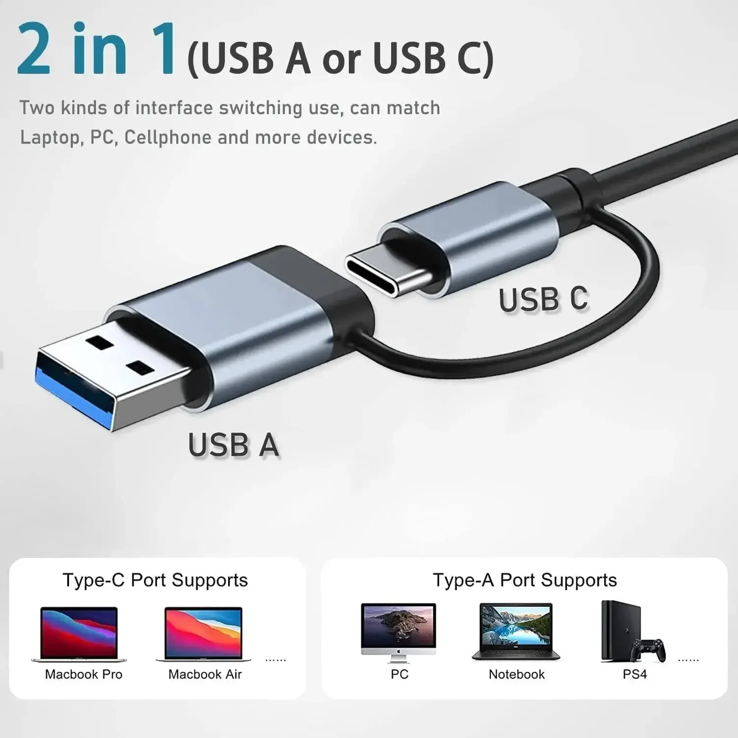 Концентратор USB-C 8 в 2, мног – обзор и цена Multi Port Usb Hub