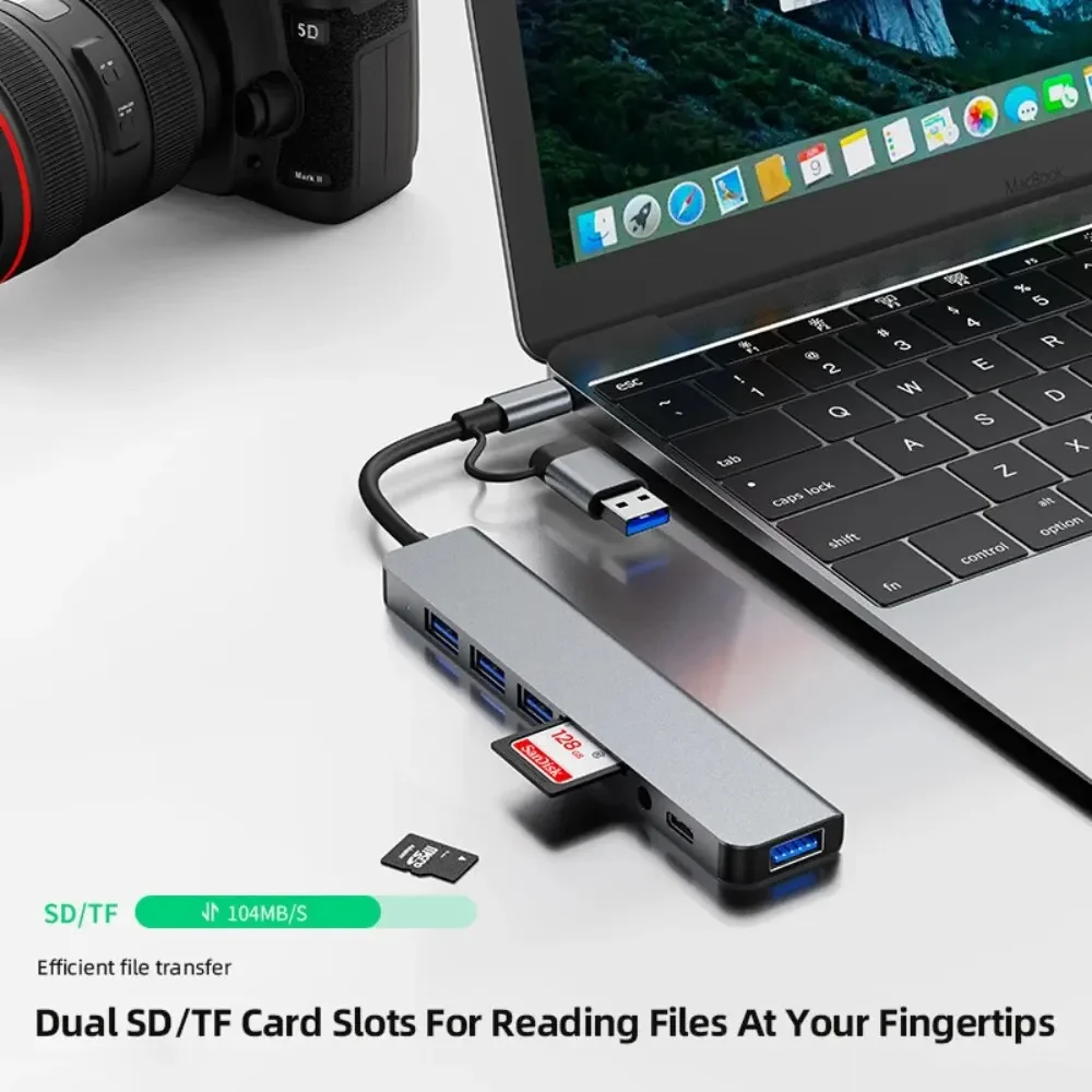 Концентратор USB-C 8 в 2, мног – обзор и цена Multi Port Usb Hub