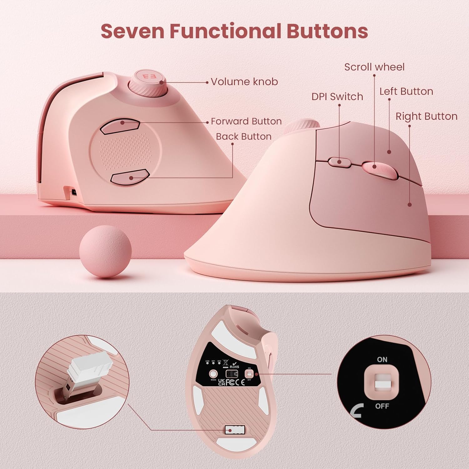 Seenda эргономичная беспроводн – обзор и цена Ergonomic Mouse Vertical