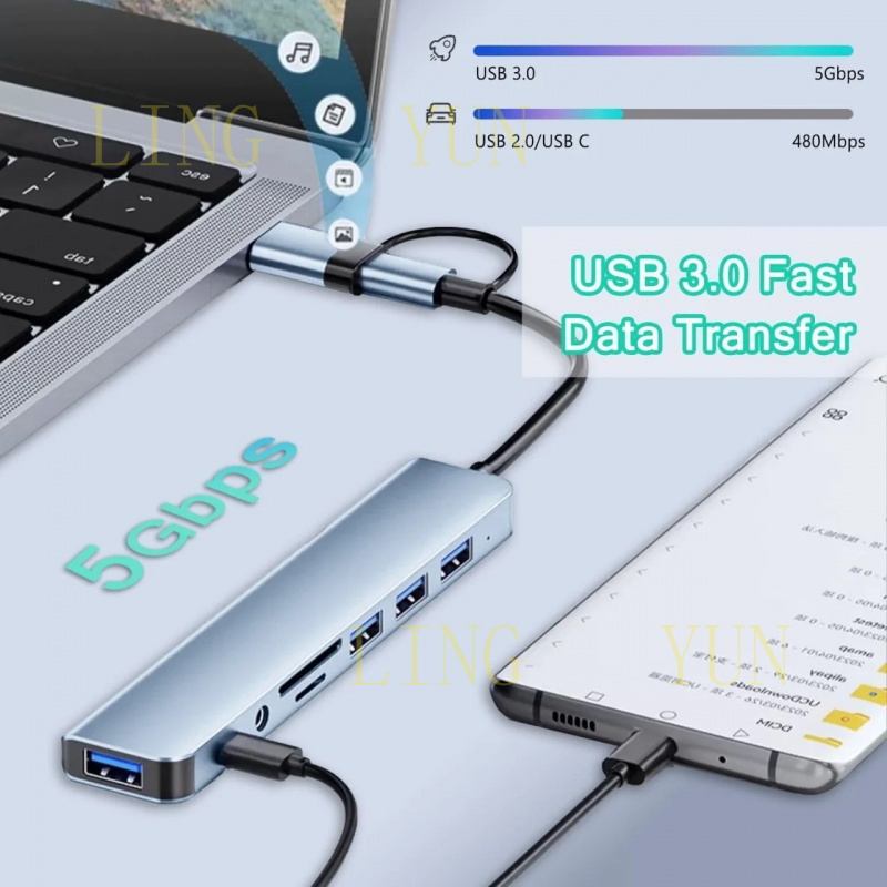 USB-хаб Z-типа Type-C, USB 3.0 – обзор и цена Multi Port Usb Hub